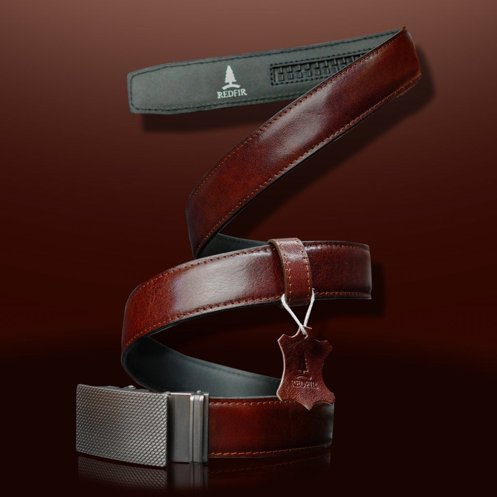 Pánský kožený opasek Euphory se sponou Silver stripes