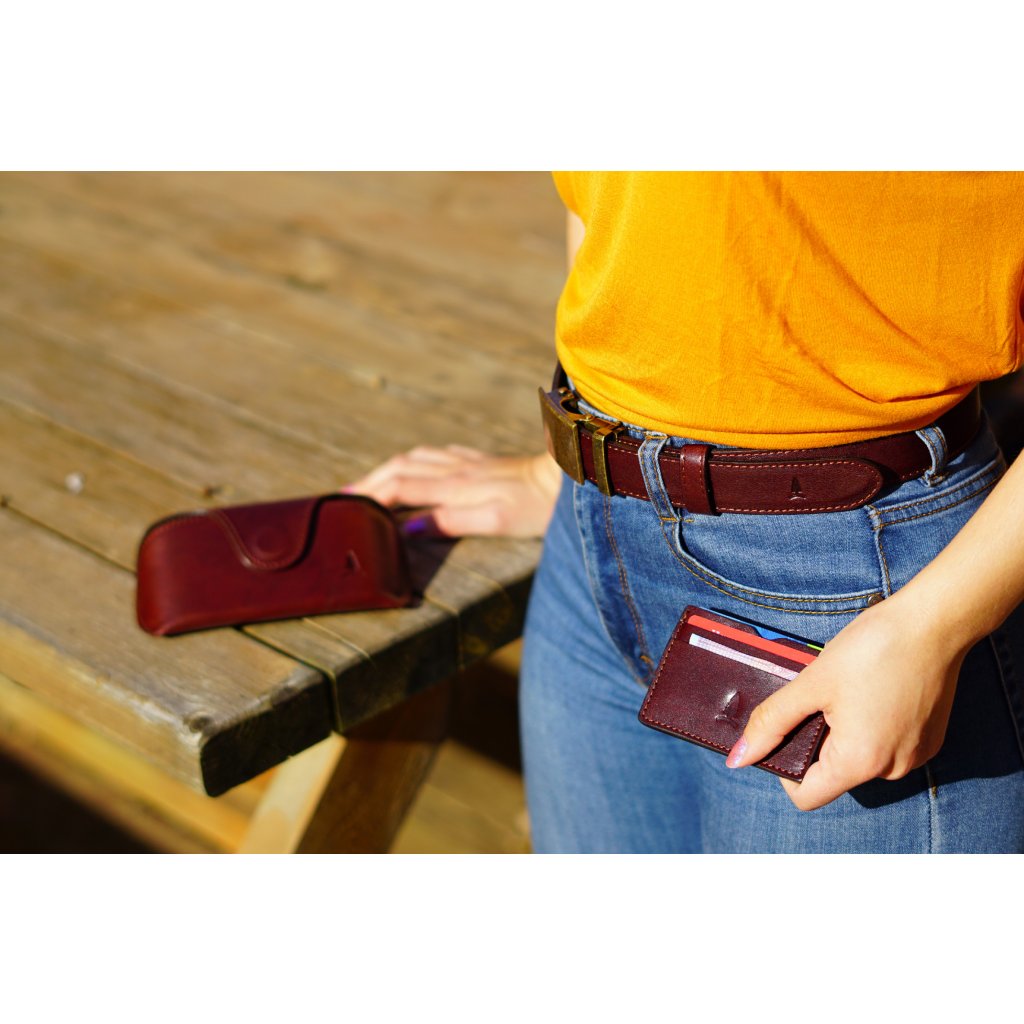 Kožené pouzdro na karty a bankovky Euphory