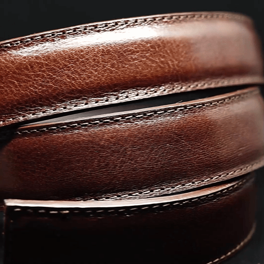 Muški kožni smeđi remen Euphory s kopčom Antique brass