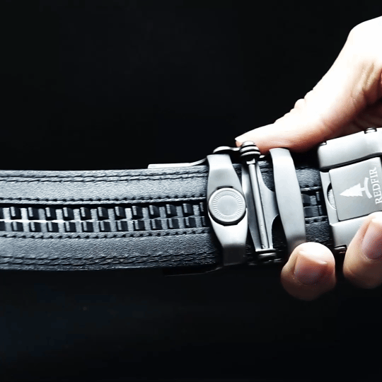 Muški kožni remen Euphory s kopčom Silver stripes